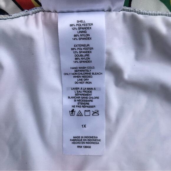 ModCloth NIP Colorful Tropical Print Parrots High Waisted Bikini Bottom Size 1X - Picture 9 of 10